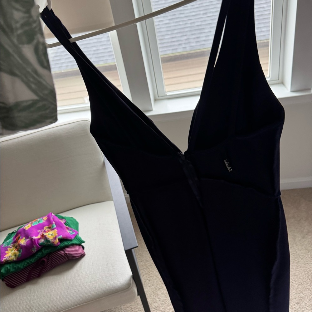 Elegant navy Sleeveless Dress